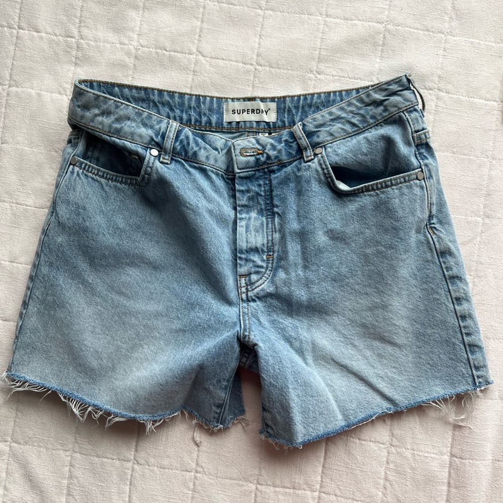 Superdry Women's Blue Denim Shorts